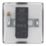 LAP  1-Gang 2-Way LED Dimmer Switch  Brushed Steel with Colour-Matched Inserts