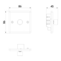 LAP  1-Gang 2-Way LED Dimmer Switch  Brushed Steel with Colour-Matched Inserts