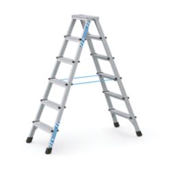 Zarges Aluminium 1.49m 6 Step Swingback A Frame Step Ladder