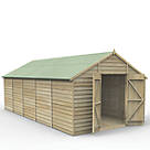 Forest 4Life 10' x 19' 6" (Nominal) Apex Overlap Timber Shed with Assembly