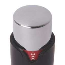 Flomasta  1/2" x 15mm Black/Chrome Angled & L/S Modern Thermostatic Radiator Valve & Lockshield