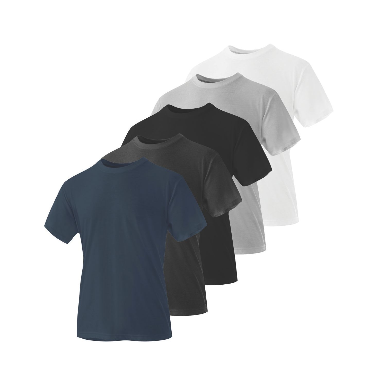 Iron Mountain IMTS238 Short Sleeve T-Shirts Assorted X Large 44" Chest 5 Pack (356HU)