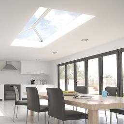 Crystal Clear Aluminium & uPVC Double-Glazed Lantern Roof White 2000mm x 1500mm