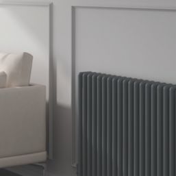 Reina 500mm x 1190mm 3253BTU Anthracite Horizontal 2 Column Radiator
