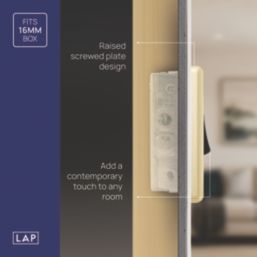 LAP  20A 1-Gang Intermediate Switch Satin Brass with Black Inserts