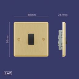 LAP  20A 1-Gang Intermediate Switch Satin Brass with Black Inserts
