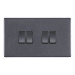 LAP  20A 16AX 4-Gang 2-Way Light Switch  Slate Grey