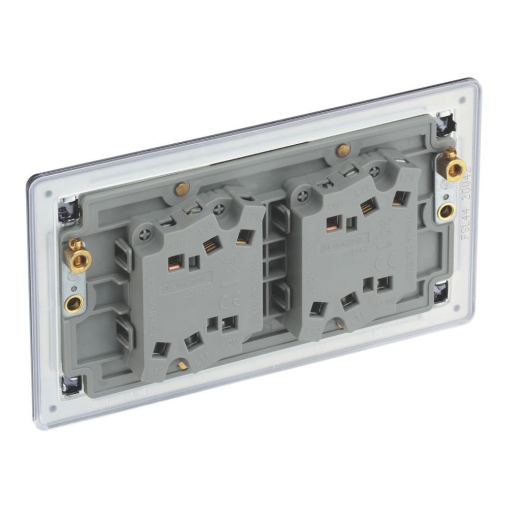 LAP 20A 16AX 4-Gang 2-Way Light Switch Slate Grey - Screwfix