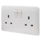 Vimark Pro 13A 2-Gang DP Switched Plug Socket White