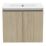 Newland  Double Door Wall-Mounted Vanity Unit with Basin Effect Natural Oak 600mm x 450mm x 540mm