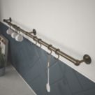 Rothley  8-Hook Utensil Rail Kit Anique Brass 1000mm