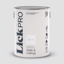 LickPro  5Ltr Grey 14 Vinyl Matt Emulsion  Paint