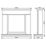 Be Modern Elsham Electric Fireplace White 1020mm x 300mm x 920mm