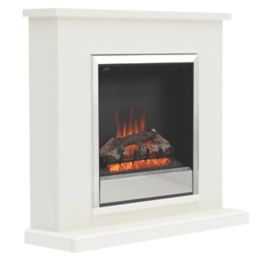 Be Modern Elsham Electric Fireplace White 1020mm x 300mm x 920mm
