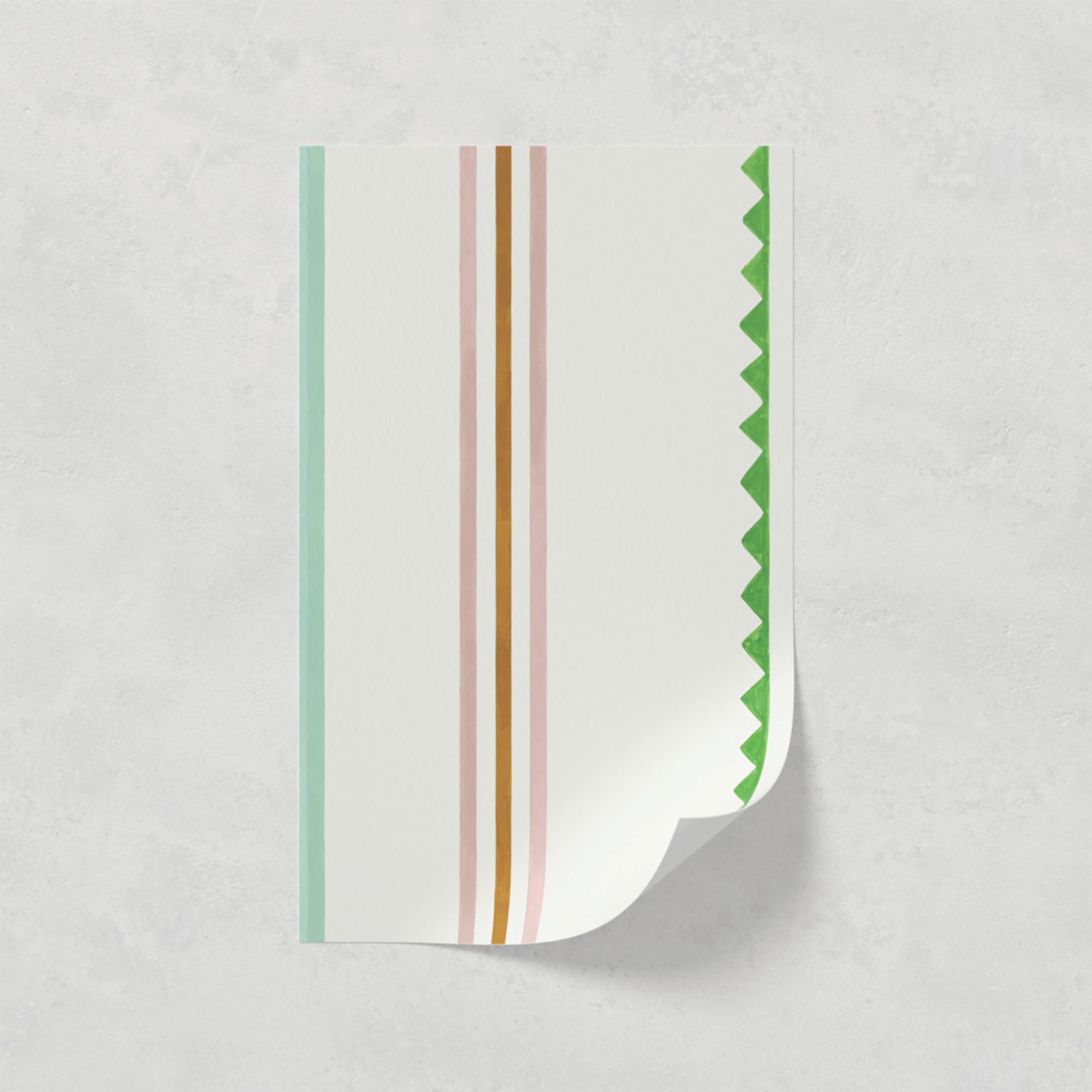 LickPro Green Zig Zag 01 Wallpaper Sample 0.18m x 0.29m (356VX)