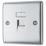 British General Nexus Metal 1-Gang RJ45 Ethernet Socket Polished Chrome