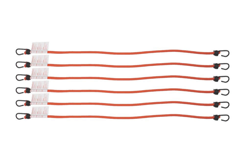 Smith & Locke Bungee Cords 1000mm x 10mm 6 Pack Screwfix