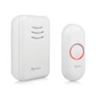 Byron DBY-22311 Battery-Powered Wireless Portable Doorbell Kit White
