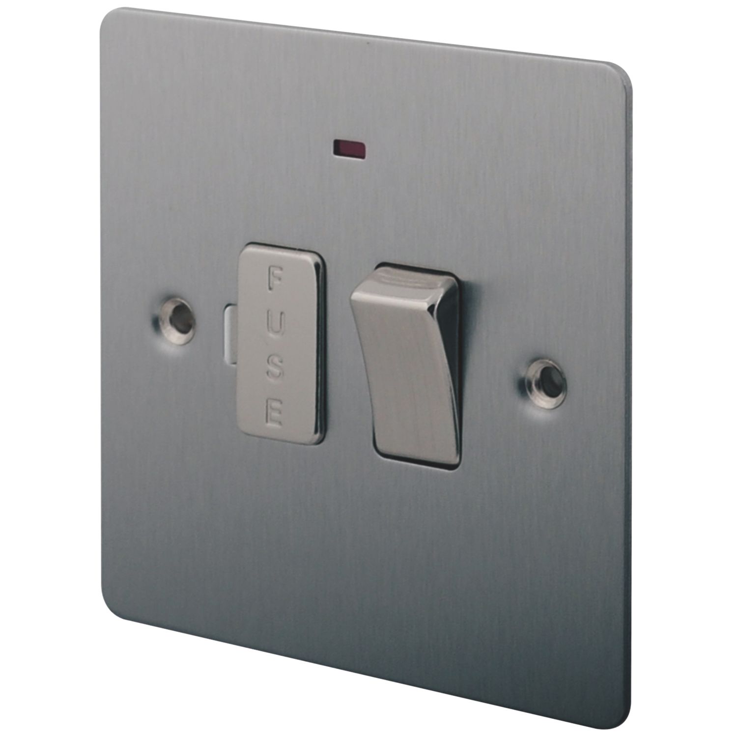 LAP 13A Switched Fused Spur with LED Brushed Stainless Steel (35700)