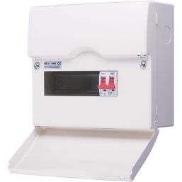 British General CFSW07 9-Module 7-Way Part-Populated  Main Switch Consumer Unit