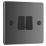 LAP  10AX 2-Gang 2-Way Light Switch  Black Nickel with Black Inserts