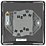 LAP  10AX 2-Gang 2-Way Light Switch  Black Nickel with Black Inserts