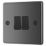 LAP  10AX 2-Gang 2-Way Light Switch  Black Nickel with Black Inserts