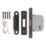 Smith & Locke  3 Lever Matt Black Deadlock 65mm Case - 44mm Backset