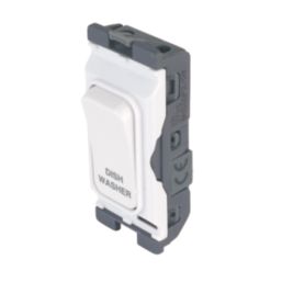 Hager Sollysta WMGSDP2/DW 20A Grid 2-Pole Dishwasher Switch White