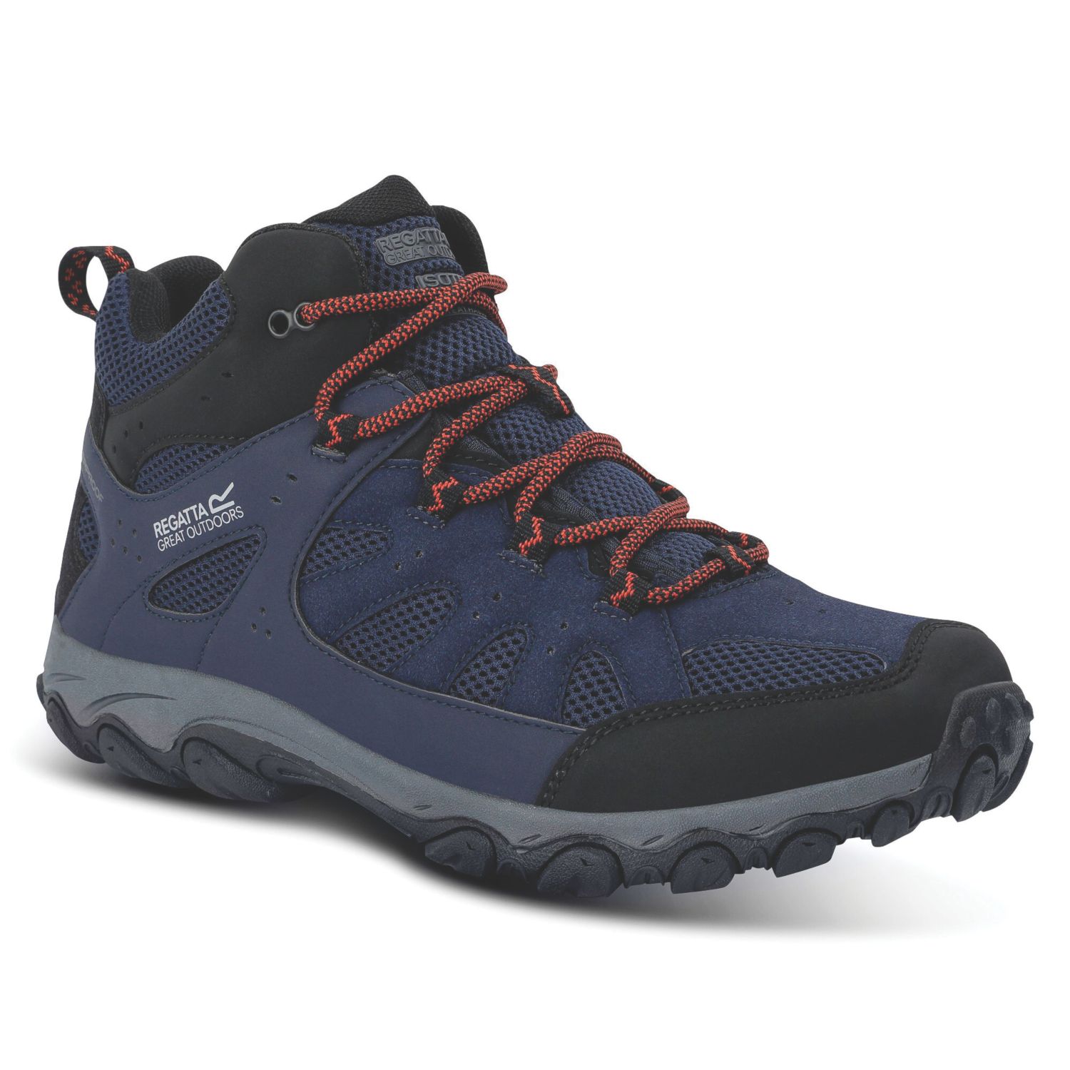 Regatta Edgepoint IV Mid Size 10 Navy / Potters Clay Waterproof Non Safety Work Boots (357AR)