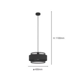 Eglo Bazely Pendant Light Black