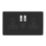 Varilight  13A 2-Gang SP Switched Socket + 3A 45W 2-Outlet Type C USB Charger Jet Black with Black Inserts