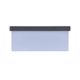 Lutec Zelna Outdoor LED Solar Hybrid Wall Light Dark Grey 650lm