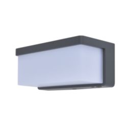 Lutec Zelna Outdoor LED Solar Hybrid Wall Light Dark Grey 650lm