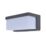 Lutec Zelna Outdoor LED Solar Hybrid Wall Light Dark Grey 650lm