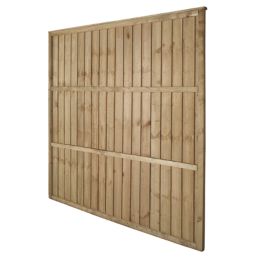 Forest Vertical Board Closeboard  Fence Panels Natural Timber 6' x 6' Pack of 4