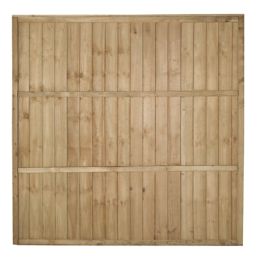 Forest Vertical Board Closeboard  Fence Panels Natural Timber 6' x 6' Pack of 4