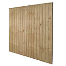 Forest Vertical Board Closeboard  Garden Fencing Panel Natural Timber 6' x 6' Pack of 4