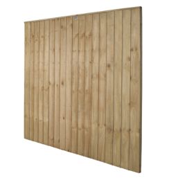 Forest Vertical Board Closeboard  Fence Panels Natural Timber 6' x 6' Pack of 4