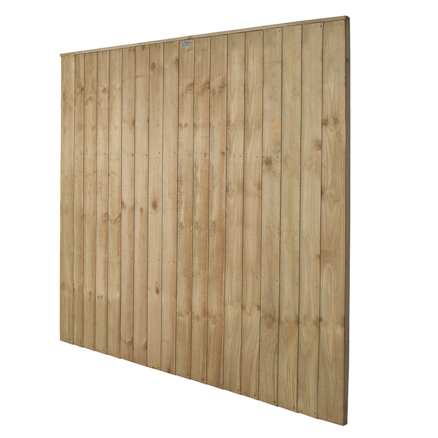 Forest Vertical Board Closeboard Fence Panels Natural Timber 6' x 6' Pack of 4 (357FL)