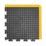COBA Bubblemat Anti-Fatigue Floor Corner Mat Black/Yellow 0.5m x 0.5m x 14mm