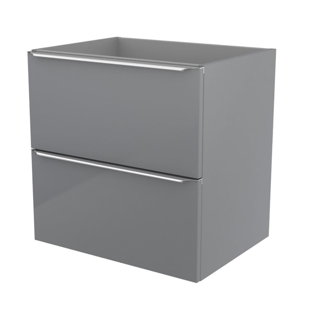 Imandra WallMounted Vanity Unit Gloss Grey 600mm x 450mm x 600mm