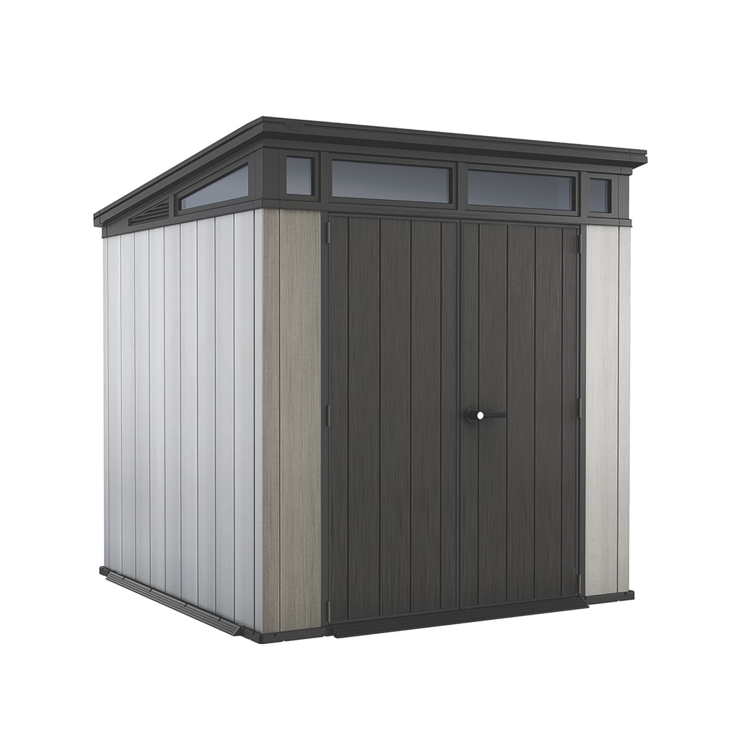 Keter Artisan 7' x 7' (Nominal) Pent Resin Shed Grey (357HC)