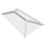 Crystal Clear Aluminium & uPVC Double-Glazed Lantern Roof White 3000mm x 1500mm