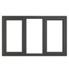 Crystal  Left & Right-Hand Opening Clear Double-Glazed Casement Anthracite Grey uPVC Window 1770mm x 1115mm