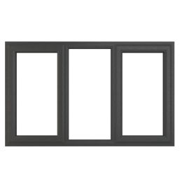 Crystal  Left & Right-Hand Opening Clear Double-Glazed Casement Anthracite Grey uPVC Window 1770mm x 1115mm