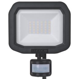 Luceco Castra Outdoor LED Floodlight With PIR Sensor Black 20W 2200lm