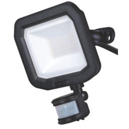 Luceco Castra Outdoor LED Floodlight With PIR Sensor Black 20W 2200lm