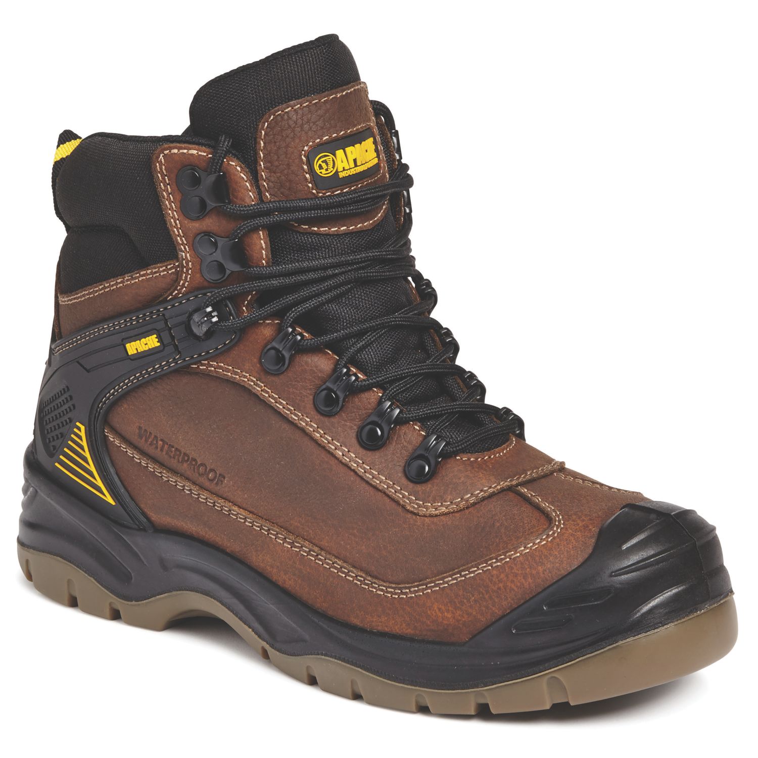 Apache Ranger Size 7 Brown Waterproof Steel Toe Cap Safety Boots (357KV)