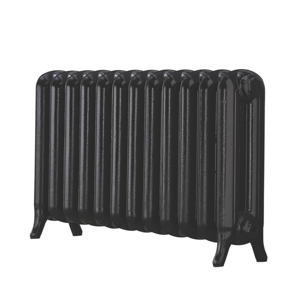 Arroll 549mm x 946mm 3480BTU Black Cast Iron 2 Column Radiator - Screwfix